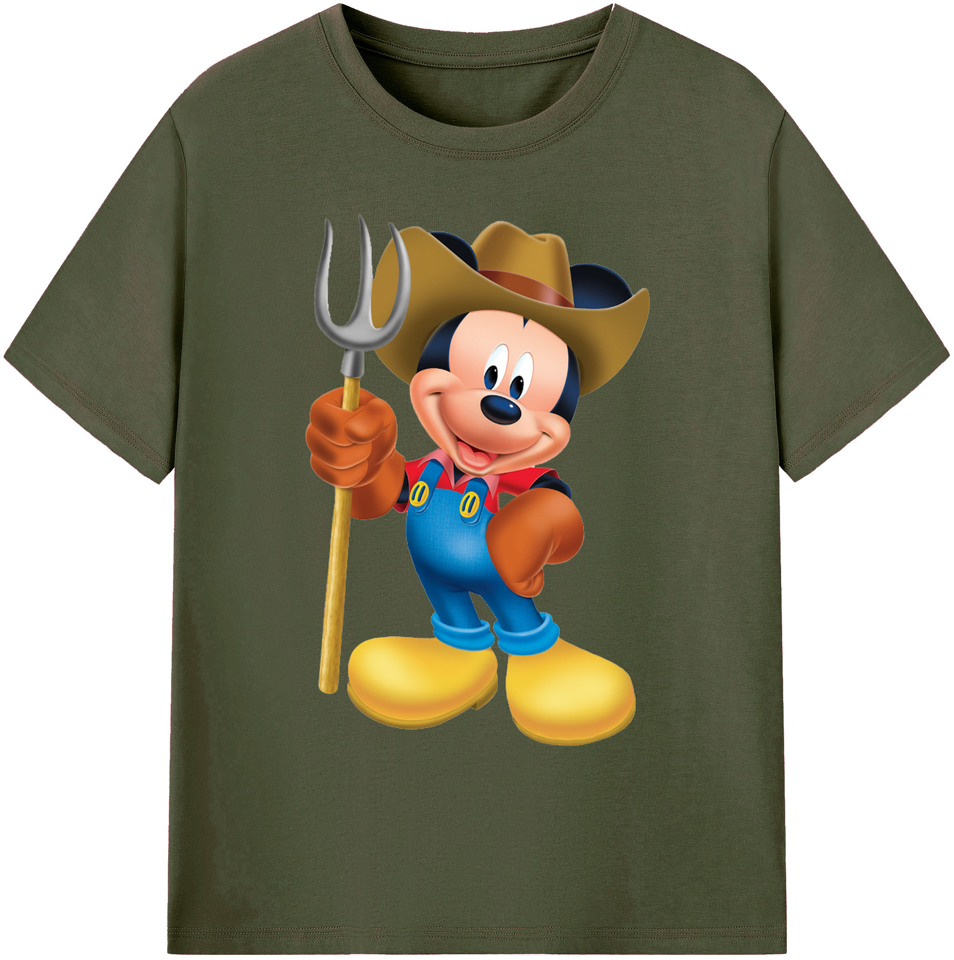 ミッキーマウス Mickey Mouse 綿100％ メンズ半袖Tシャツ｜肌触りやわらか＆通気性